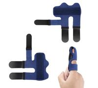 Confezione da 2 stecche per dita per protezione delle dita rotte, sollievo dal dolore e raddrizzamento delle dita, blu, tutto incluso