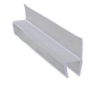 Confezione da 2 strisce di tenuta in gomma trasparente per porta della doccia, deflettore d'acqua da 50 cm, per vetro da 6, 8, 10, 12, 15 mm, facile installazione da tagliare su misura, separazione da