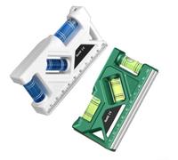 Confezione da 2 strumenti magnetici compatti con tre bolle per letture accurate di 0,5 mm per metro su superfici metalliche durante le attività di installazione dei mobili