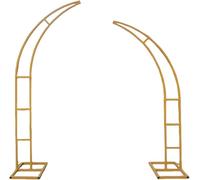 Confezione da 2 supporti ad arco in metallo per matrimoni, con parte superiore curva con base rettangolare per cerimonie, compleanni, anniversari, decorazioni per feste, 1,5 m e 1,8 m di altezza