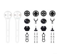 Confezione da 2 supporti in nylon per computer da bici da strada compatibili con dispositivi Garmin Cat Eye, include adattatore integrato per action camera sotto il manubrio (confezione da 2)