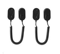 Confezione da 2 supporti magnetici per telecomando con cordini a molla, montaggio a parete adesivo, anti-smarrimento, molla estensibile