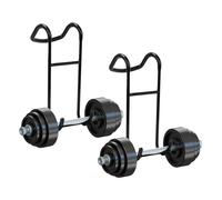Confezione da 2 supporti per manubri, ganci per manubri, supporto per manubri, capacità di carico di 113,4 kg, allenamento per sollevamento pesi fitness, accessori per palestra domestica