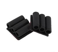 Confezione da 2 supporti per punte da trapano per trapani elettrici - Fondina per attrezzi a cambio rapido a montaggio laterale, contiene 3-6 punte esagonali da 4", plastica elastica, nero, 34 x 33 x