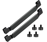 Confezione da 2 supporti regolabili per spatola, in acciaio inox, per Blackstone, Camp Chef, Royal Gourmet (16,5-25,7 cm), nero