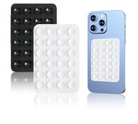 Confezione da 2 supporti universali a ventosa, per iPhone, Samsung e altro ancora, autoadesivi, antiscivolo, mani libere per selfie, video e navigatori in auto, con supporto per specchio per bagno