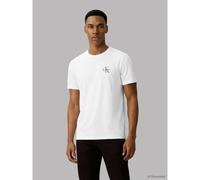 Calvin Klein Ss 30s Classic Micro Tee Bright White/oatmeal Taglia: M | Magliette basic Outlet | Uomo | Bianco