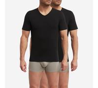 Confezione da 2 t-shirt scollo a V Regul'Activ Nero M Tinta unita