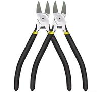 Confezione da 2 tagliafili laterali con ritorno in acciaio caricato a molla per tagliare rapidamente i fili e design ergonomico per il comfort nel lavoro artigianale e elettrico, 15,2 cm