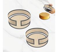 Confezione da 2 tappetini da forno in silicone per teglie a molla da 22,9 cm, impediscono che la torta si attacchi al fondo e ai lati, tappetino protettivo per teglie per cheesecake, facile da pulire