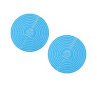 Confezione da 2 tappetini da forno in silicone resistente al calore, per pizza, pasticceria e decorazione di torte, rotondi in silicone