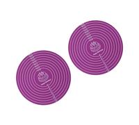 Confezione da 2 tappetini da forno in silicone resistente al calore, per pizza, pasticceria e decorazione di torte, rotondi in silicone