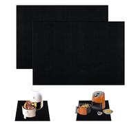 Confezione da 2 tappetini ignifughi, resistenti al calore, facili da pulire e personalizzabili, perfetti per picnic in famiglia e altro ancora (nero, 40 x 60 cm)
