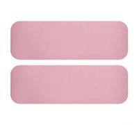 Confezione da 2 tappetini per tapis roulant, 25 x 80 cm, in cotone espanso e silicone, protezione per pavimento per macchine da ginnastica domestiche, palestra, colore rosa