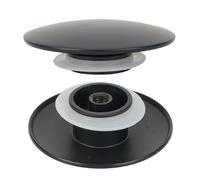 Confezione da 2 tappi di ricambio per lavabo, 66 mm, in ottone nero opaco, tappo di scarico per lavabo, tappo di scarico click clack di ricambio