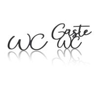 Confezione Da 2 Targhe Per Wc, Targhe Per Porta Wc, Targhe Per Wc Autoadesive, Targhe Per Wc, Targhe Per Wc Nere