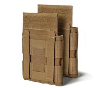 Confezione da 2 Tasche Laterali MOLLE, Inserti Protettivi per Gilet Tattico, Marsupio Laterale Regolabile per Attrezzatura da Esterno(Brown)