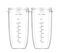Confezione da 2 tazze for frullatore, compatibili con Nutribullet, tazza for succo da 32 once, tazza di ricambio for frullatore da 600 W/900 W.(2pcs 32oz scale cup)