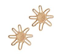 Confezione da 2 tazze stuoie per bevande a forma di fiore Sottobicchieri flessibili in corda di cotone Texture Adatto per E Tavoli da caffè in cotone Decorazioni da pranzo