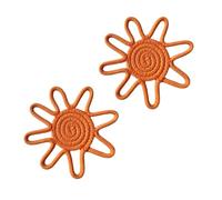 Confezione da 2 tazze stuoie per bevande a forma di fiore Sottobicchieri flessibili in corda di cotone Texture Adatto per E Tavoli da caffè in cotone Decorazioni da pranzo