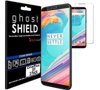 [confezione da 2] Techgear® OnePlus 5T [Ghostshield Edition] Genuine rinforzato TPU proteggischermo copre con schermo intero copertura con schermo curvo superficie [3D curvo protezione bordi]