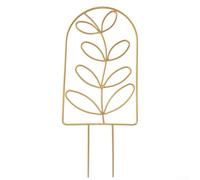 Confezione da 2 telai di supporto per piante in ferro battuto, resistenti alla ruggine, per viti, fiori e verdure, asta da giardino robusta nera (Glod)