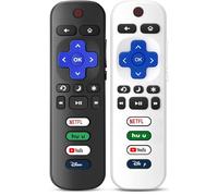 Confezione da 2 telecomandi di ricambio solo per Roku TV, compatibili con tutti i TCL/Hisense/Onn/Sharp/Philips / (non per Roku Stick, box o altoparlante) (ossidiana nera e bianco ghiaccio)