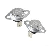 Confezione da 2 termostati per soffiatore compatibile con Samsung LG e Kenmore, fusibile termico per asciugatrice, accessorio per elemento riscaldante alternativo argento