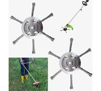 Confezione da 2 testine a spazzola in filo d'acciaio per decespugliatore, accessorio spazzola per erbacce per decespugliatore a batteria, st
