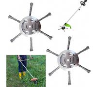 Confezione da 2 testine per tagliaerba con filo d'acciaio, accessorio per tagliaerba a batteria, testina per tagliabordi da giardino
