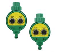 Confezione da 2 timer automatico da giardino, sistema di irrigazione automatico elettronico con cicli di irrigazione regolabili, per irrigatori da prato, irrigazione a goccia, balcone, piante da
