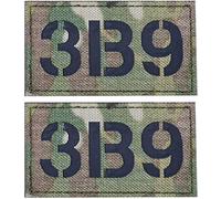 Confezione da 2 toppe riflettenti a infrarossi con segnale di chiamata, 1B9, personalizzabili, con emblema tattico militare, per abbigliamento, accessori, zaini (3B9)