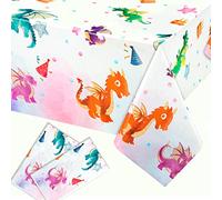 Confezione da 2 tovaglie con dinosauri Dragan - Tovaglia in plastica usa e getta per feste - 137,2 x 274,3 cm