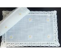 Confezione da 2 tovagliette Set di tovagliette 30 x 45 cm, con motivo stella alpina ricamata(30 x 45 cm)…