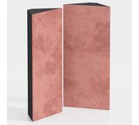 Confezione da 2 - Trappola angolare acustica stretta in velluto "mini-CINEMATIC-bt" | Arte decorativa insonorizzante | Colore: (rosa, N-TRAP 23 x 50 x 10 cm)