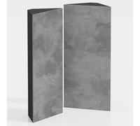 Confezione da 2 - Trappola per basso acustico ad angolo stretto in velluto "mini-CINEMATIC-bt" | Arte decorativa insonorizzante | Colore: (grigio, N-TRAP 23 x 50 x 10 cm)