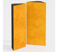Confezione da 2 - Trappola per basso acustico ad angolo stretto in velluto "mini-CINEMATIC-bt" | Arte decorativa insonorizzante | Colore: (giallo, N-TRAP 23 x 50 x 10 cm)