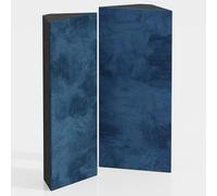 Confezione da 2 - Trappola per basso acustico ad angolo stretto in velluto "mini-CINEMATIC-bt" | Arte decorativa insonorizzante | Colore: (blu, N-TRAP 23 x 50 x 10 cm)