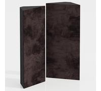Confezione da 2 - Trappola per basso acustico ad angolo stretto in velluto "mini-CINEMATIC-bt" | Arte decorativa insonorizzante | Colore: marrone, N-TRAP 23 x 50 x 10 cm)