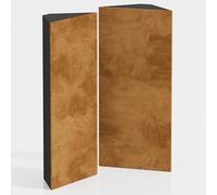 Confezione da 2 - Trappola per basso acustico ad angolo stretto in velluto "mini-CINEMATIC-bt" | Arte decorativa insonorizzante | Colore: (oro, N-TRAP 23 x 50 x 10 cm)