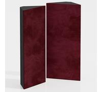 Confezione da 2 - Trappola per basso acustico ad angolo stretto in velluto "mini-CINEMATIC-bt" | Arte decorativa insonorizzante | Colore: (bordeaux, N-TRAP 23 x 50 x 10 cm)