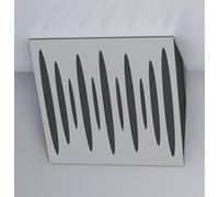 Confezione da 2 trappole acustiche "PULSE- Horizont" per angolo del soffitto | Bassa frequenza di frequenza assorbente | Blocco angolare per studio domestico e teatro | [x2 Pulse-H-100mm, bianco]