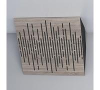Confezione da 2 trappole acustiche "WAVE- Horizont" per angolo del soffitto, assorbimento del suono a bassa frequenza | Blocco angolare per studio domestico e teatro | [x2 WAVE-H-150 mm, Sonoma]