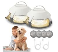 Confezione da 2 trappole per pulci con 4 dischi di colla, trappole per lampada per uccidere la casa, trappola per luce inodore, repellente elettrico per pulci naturale per tappeti domestici e