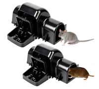 Confezione da 2 trappole per topi che uccidono istantaneamente, trappole per topi riutilizzabili, trappole per topi e topi, altamente sensibili, per uso esterno e interno, adatte a bambini e animali