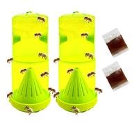 Confezione da 2 trappole per vespe, impermeabili, riutilizzabili, con 2 esche, non tossiche, leggere, riutilizzabili, per esterni, adatte per mosche della frutta, vespe, mosche, vespe, formiche