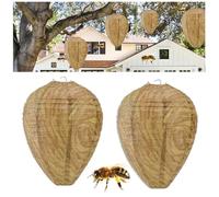 Confezione da 2 trappole per vespe, nido di carta per vespe, da appendere, per esterni, calabroni gialli per vespe, repellente per vespe per patio, cortile e giardino