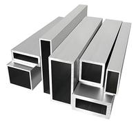 Confezione da 2 tubi quadrati in alluminio 6063, 500 mm, 40 x 40 mm, 44 x 100 mm, resistenti, per strutture metalliche, strutture industriali, costruzione fai da te (40 x 80 x 3 mm)