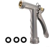 Confezione da 2 ugelli per irrigazione in metallo, spruzzatore per tubo da giardino da 1,9 cm, con flusso regolabile, connettore per rubinetto in ottone a prova di perdite, per irrigazione delle