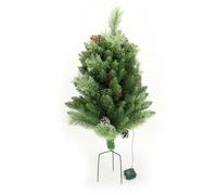 Confezione da 2 urne natalizie da 61 cm, con paletti, 50 luci calde e multicolori